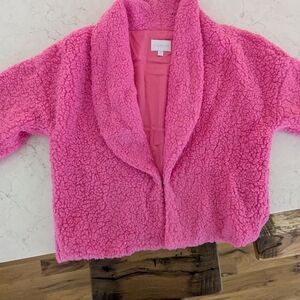 Sugarlips Vibrant Pink Teddy Jacket. NWOT.